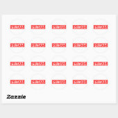 Sticker Rond Timbre Pritam (Feuille)