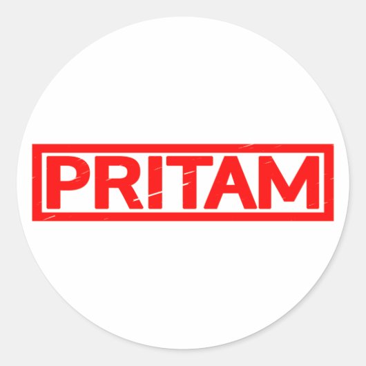 Sticker Rond Timbre Pritam (Devant)