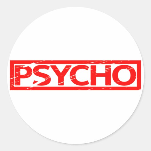 Sticker Rond Timbre Psycho (Devant)