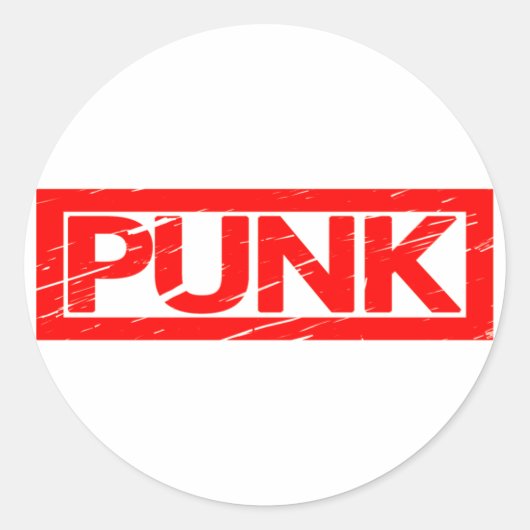 Sticker Rond Timbre Punk (Devant)