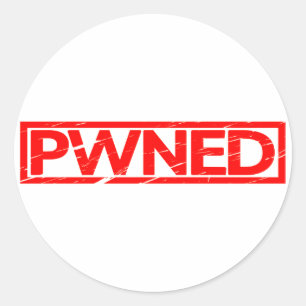 Sticker Rond Timbre Pwned