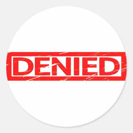 Sticker Rond Timbre refusé (Devant)