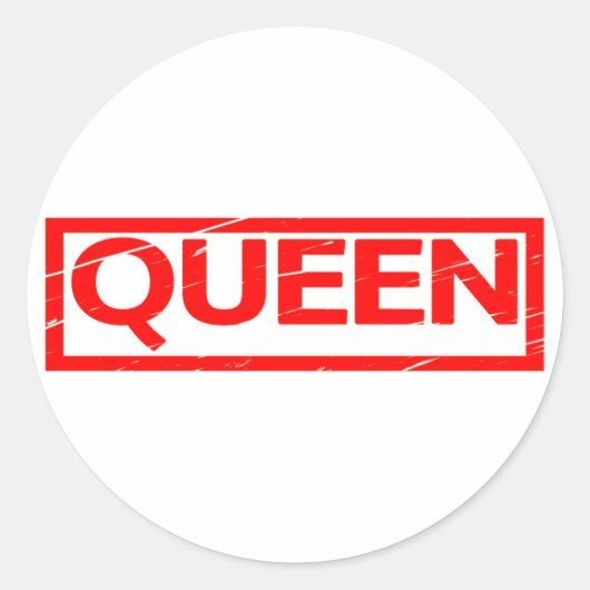 Sticker Rond Timbre Reine (Devant)