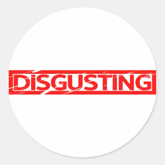 Sticker Rond Timbre répugnant (Devant)