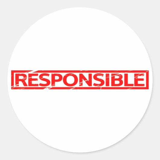 Sticker Rond Timbre responsable (Devant)