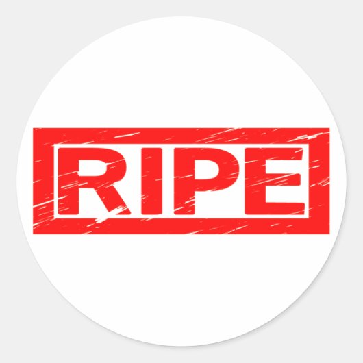 Sticker Rond Timbre Ripe (Devant)