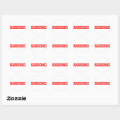 Sticker Rond Timbre sardonique (Feuille)
