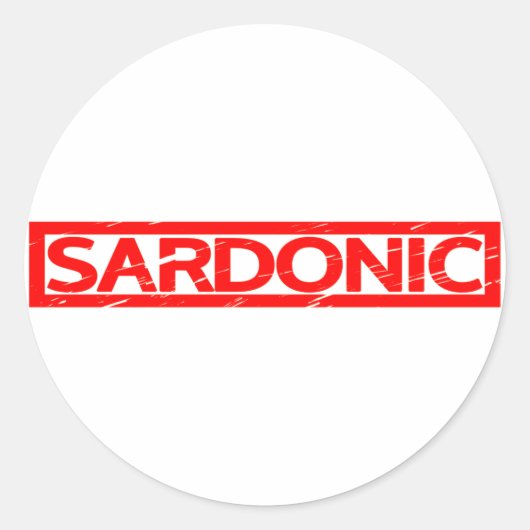 Sticker Rond Timbre sardonique (Devant)