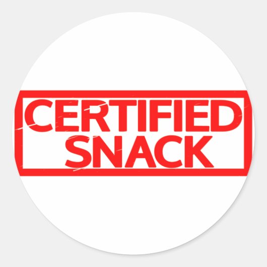 Sticker Rond Timbre Snack Certifié (Devant)