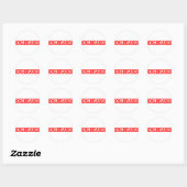 Sticker Rond Timbre sur la marque (Feuille)