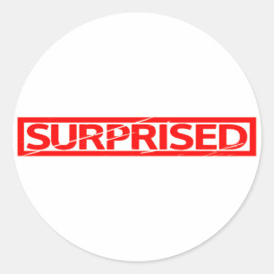 Sticker Rond Timbre surpris