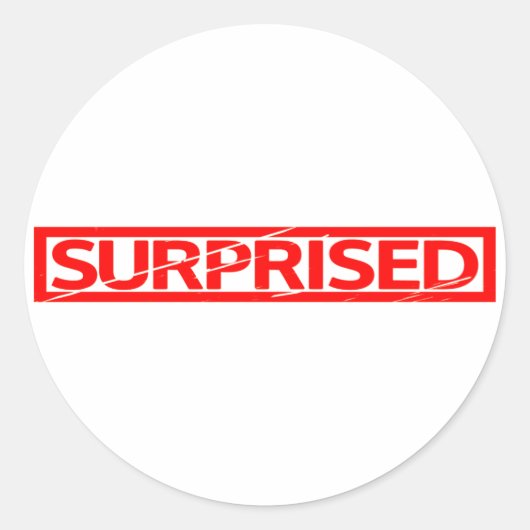 Sticker Rond Timbre surpris (Devant)