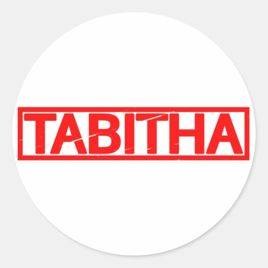 Sticker Rond Timbre Tabitha (Devant)