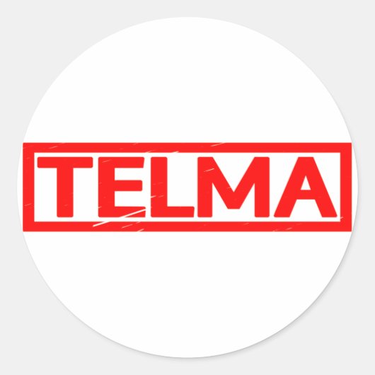 Sticker Rond Timbre Telma (Devant)