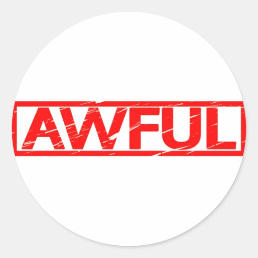 Sticker Rond Timbre terrible (Devant)