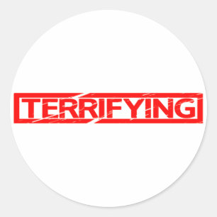 Sticker Rond Timbre Terrifiant