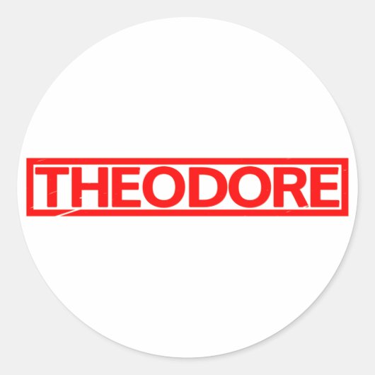 Sticker Rond Timbre Theodore (Devant)
