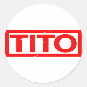 Sticker Rond Timbre Tito