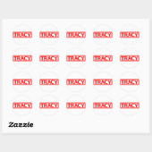 Sticker Rond Timbre Tracy (Feuille)