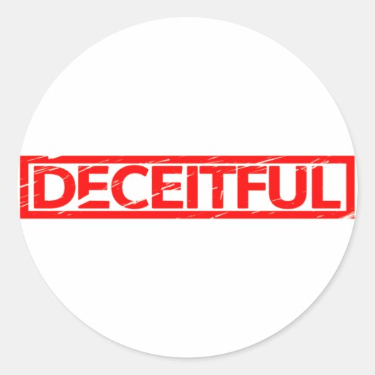 Sticker Rond Timbre trompeur (Devant)