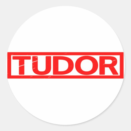 Sticker Rond Timbre Tudor (Devant)