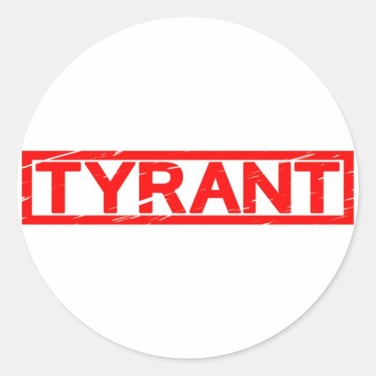 Sticker Rond Timbre tyran (Devant)