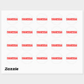 Sticker Rond Timbre Vanessa (Feuille)