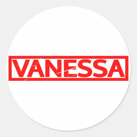 Sticker Rond Timbre Vanessa (Devant)