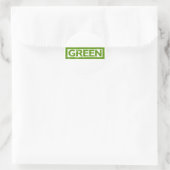 Sticker Rond Timbre vert (Sac)