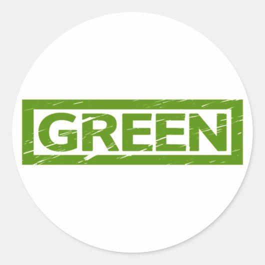 Sticker Rond Timbre vert (Devant)