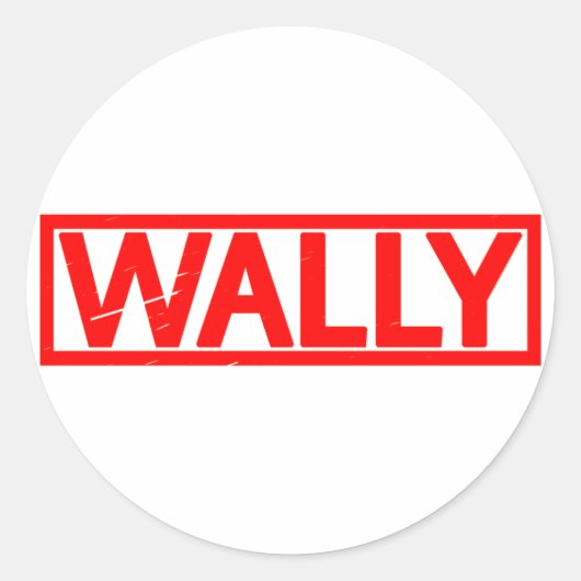 Sticker Rond Timbre Wally (Devant)