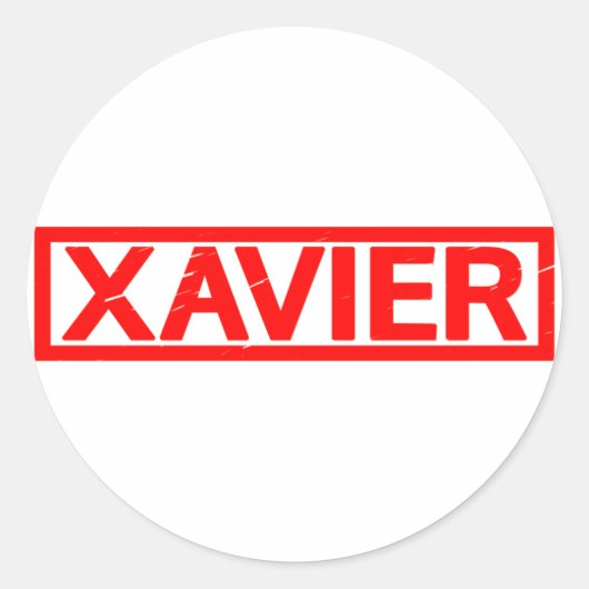 Sticker Rond Timbre Xavier (Devant)