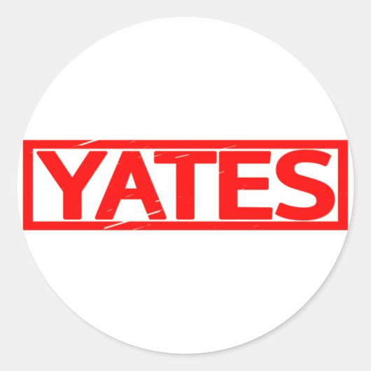 Sticker Rond Timbre Yates (Devant)