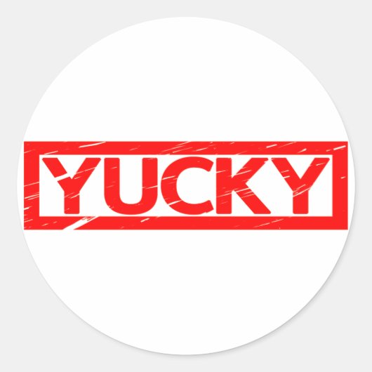 Sticker Rond Timbre Yucky (Devant)