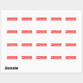 Sticker Rond Timbre Zephyr (Feuille)