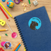 Sticker Rond Timbres bleus