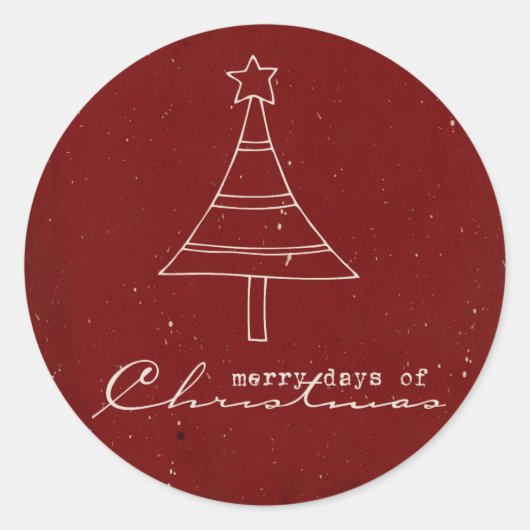 Sticker Rond Timbres de Noël (Devant)