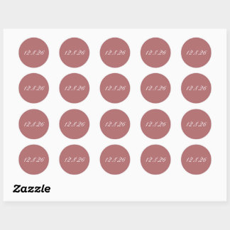Sticker Rond Timbres pour enveloppes de date de mariage "Sauver