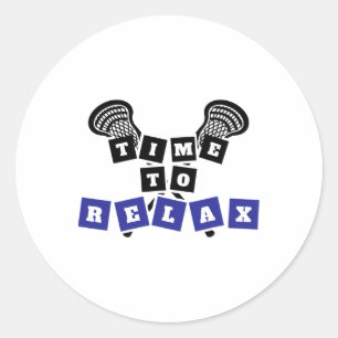 Sticker Rond Time The Relax Lacrosse Shirt Pour Lacrosse Player