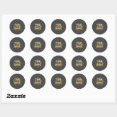 Sticker Rond Time To Shine Motivational Sparkle Design With Sta (Feuille)