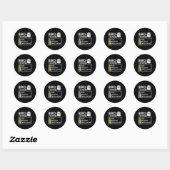 Sticker Rond Timer Barbecue - Funny Bbq Smoker Byrbecue Grillin (Feuille)