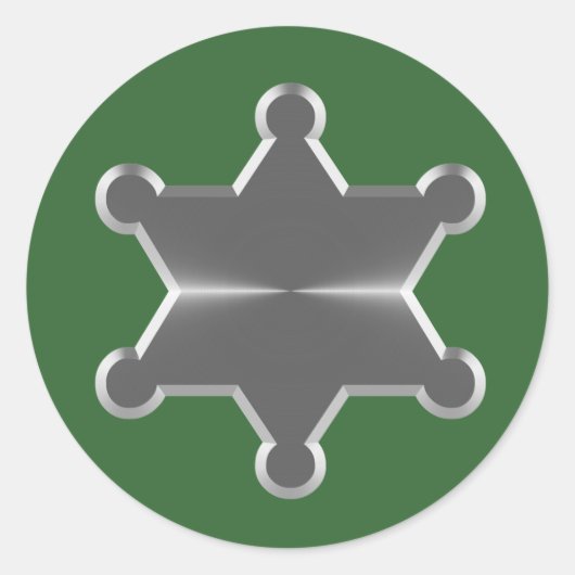 Sticker Rond Tin Star Sheriff (Devant)