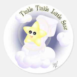 Sticker Rond Tinkle Tinkle Little Star