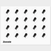 Sticker Rond Tiny Ninja Courir (Feuille)