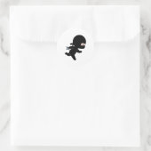 Sticker Rond Tiny Ninja Courir (Sac)