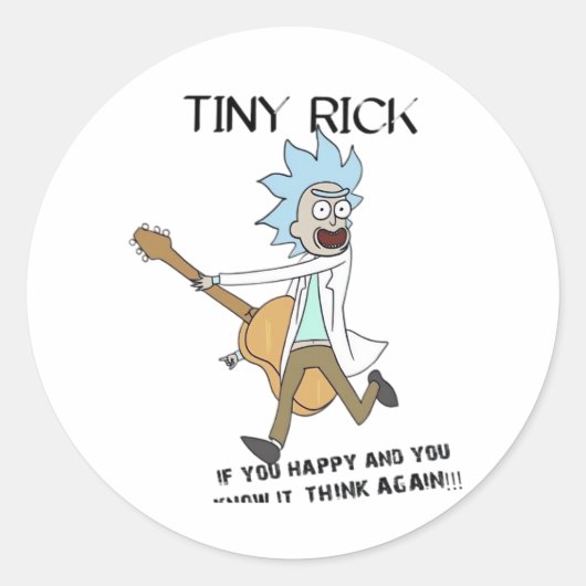 Sticker Rond Tiny Rick Classic (Devant)