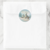 Sticker Rond TIPI CAMP SQUAW par SHARON SHARPE (Sac)