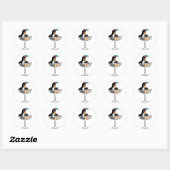 Sticker Rond Tipsy Penguin (Feuille)