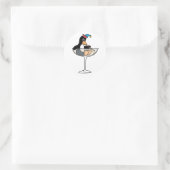 Sticker Rond Tipsy Penguin (Sac)