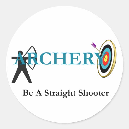 Sticker Rond Tir à arc TOP (Devant)